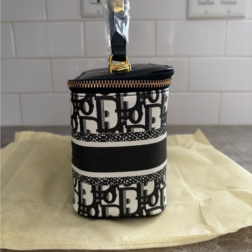 Black and White Monogram Crossbody Bag